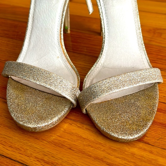 Steve Madden Gold Shimmy Heels - Picture 2 of 10